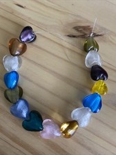 15 MIXED COLOR MIXED FOIL HEART lampwork Glass Beads. 15mm- DIY Jewelry making