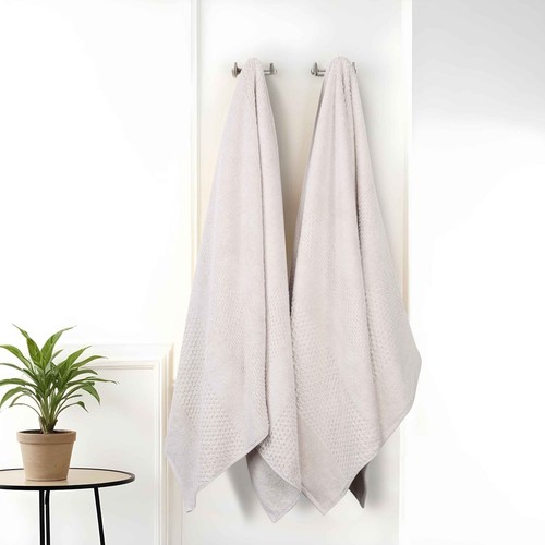 Playa Zero Twist Cotton Solid Waffle Textured Bathroom Bath Sheets, Set of 2 - Picture 7 of 55