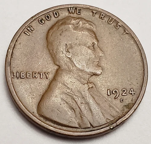 1924 D Lincoln Wheat Cent / Penny   *F - FINE*