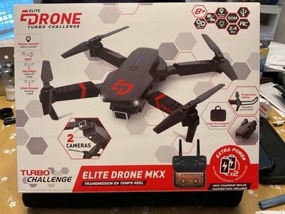 Elite Drone MKX turbo challenge 2 cameras extra power 50 m range 2 camera.