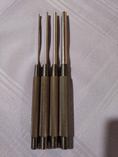 Drive Pin Punch By Starrett, New, USA, 4pc.set, 3/8",1/4",3/16",1/8"