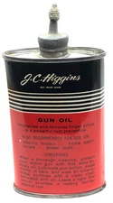Vintage J.C. Higgins Gun Oil Can Lead Top Petroleum Advertising