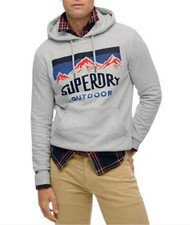 Superdry Mens Mountain Relaxed Hoodie Glacier Grey