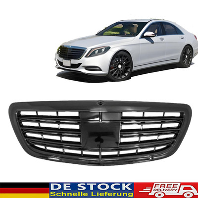 KÜHLERGRILL SPORT GRILL FÜR MERCEDES-BENZ S-KLASSE W222 HOCHGLANZ SCHWARZ 