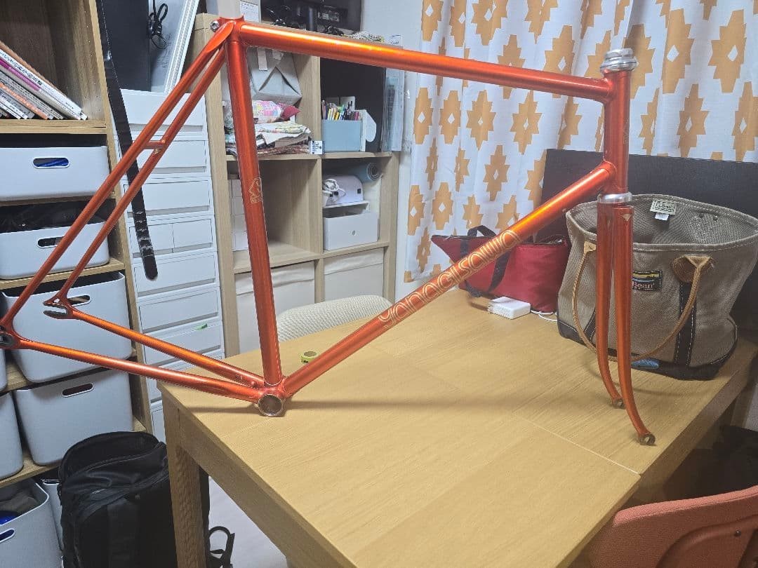 レア 競輪 ヤナギサワ NJS フレーム YANAGISAWA NJS Keirin Track Frame Set Chromoly Rare Size 565 From