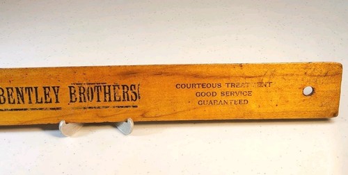 Vtg. Adv. 12" Wood Ruler - Bentley Brothers Reality - Waterloo, Iowa. AD-108-B - Picture 13 of 15