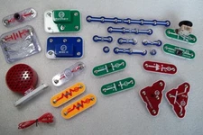 Large Lot Of 24 Elenco Electronic Snap Circuits Replacement Parts Sound Speaker