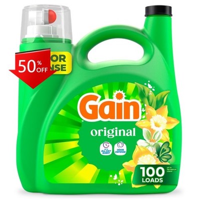 Gain Original HE Concentrated Liquid Laundry Detergent 100 Loads - 132 fl oz