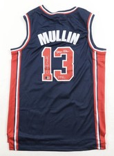 Chris Mullin Signed Team USA Mitchell & Ness Authentic Jersey  (Beckett)