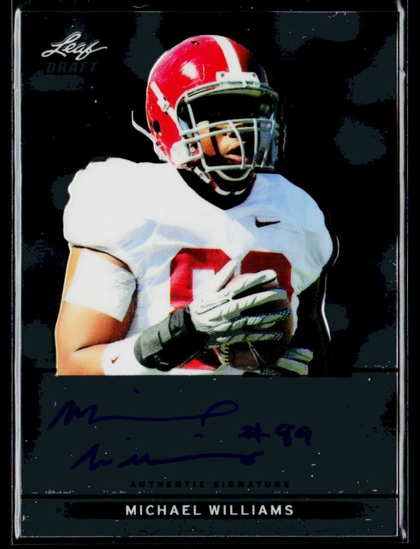 2013 Leaf Metal Draft Michael Williams #BA-MW2 Autograph Alabama Crimson Tide