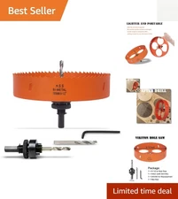 Compact 6.5 Inch Bi-Metal Hole Cutter for Versatile Wood and Metal Applications