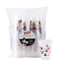 Glad for Kids Disney Mickey Mouse 16oz Clear Plastic Paper Cups - Kid-Friendly