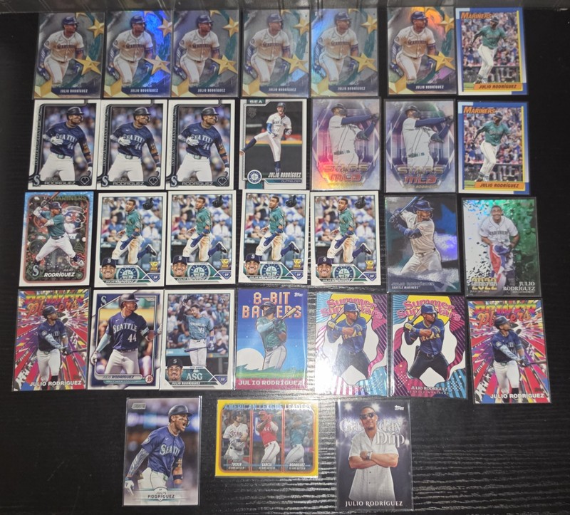 Julio Rodriguez Lot Of 31 Topps Baseball Cards Inserts, Yellow Parallel, Rookie