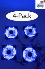 4-Pack: NEW Enermax 90mm x 25mm Blue LED 3-pin 12V Gaming PC Case Cooling Fan