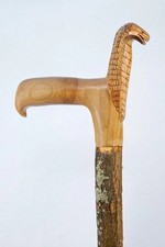 Hand carved wooden snake design walking stick for men women walking cane X94