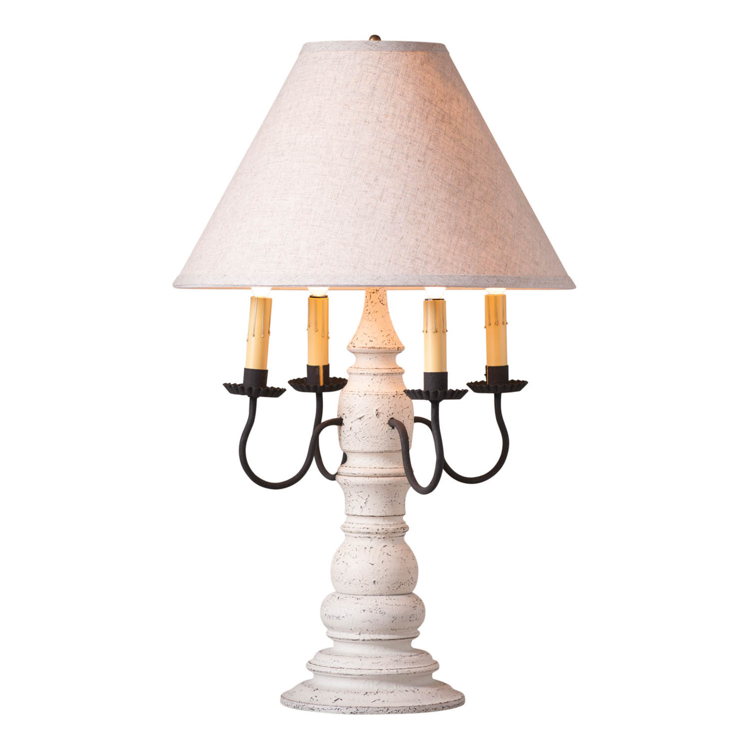 Bradford Lamp in Americana White with White Shade