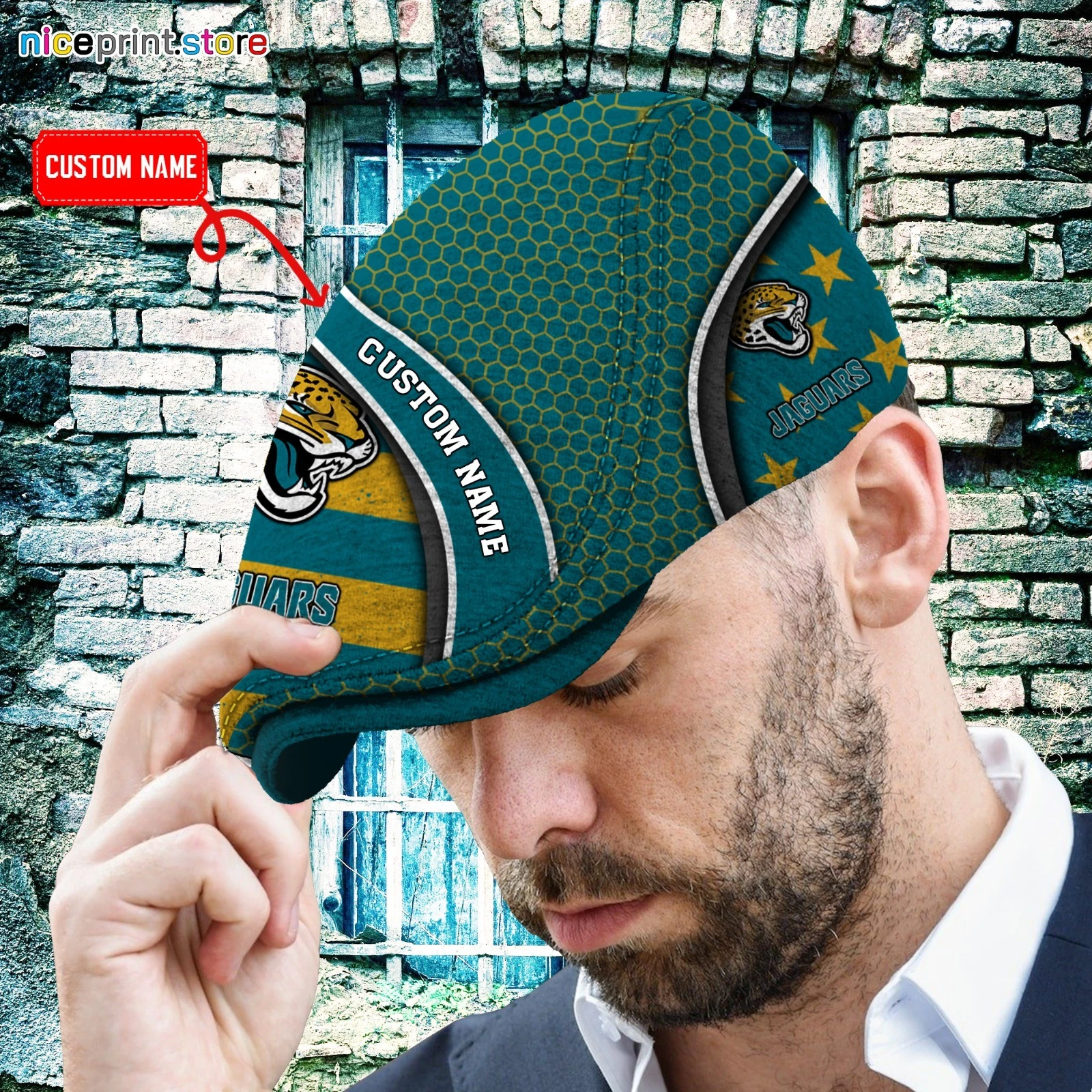 Jacksonville Team Jaguars Jeff Cap football Jeff Cap Driving Cap Golf Cap For Men