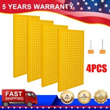 4 Pack 24" x 12" Metal Pegboard Panels Wall Organizer for Garage Tool Heavy Duty