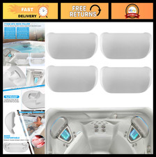 4-Pack Spa Neck Pillow Replacement for Hot Tub, Cool Grey Headrest, Fits 2014 H