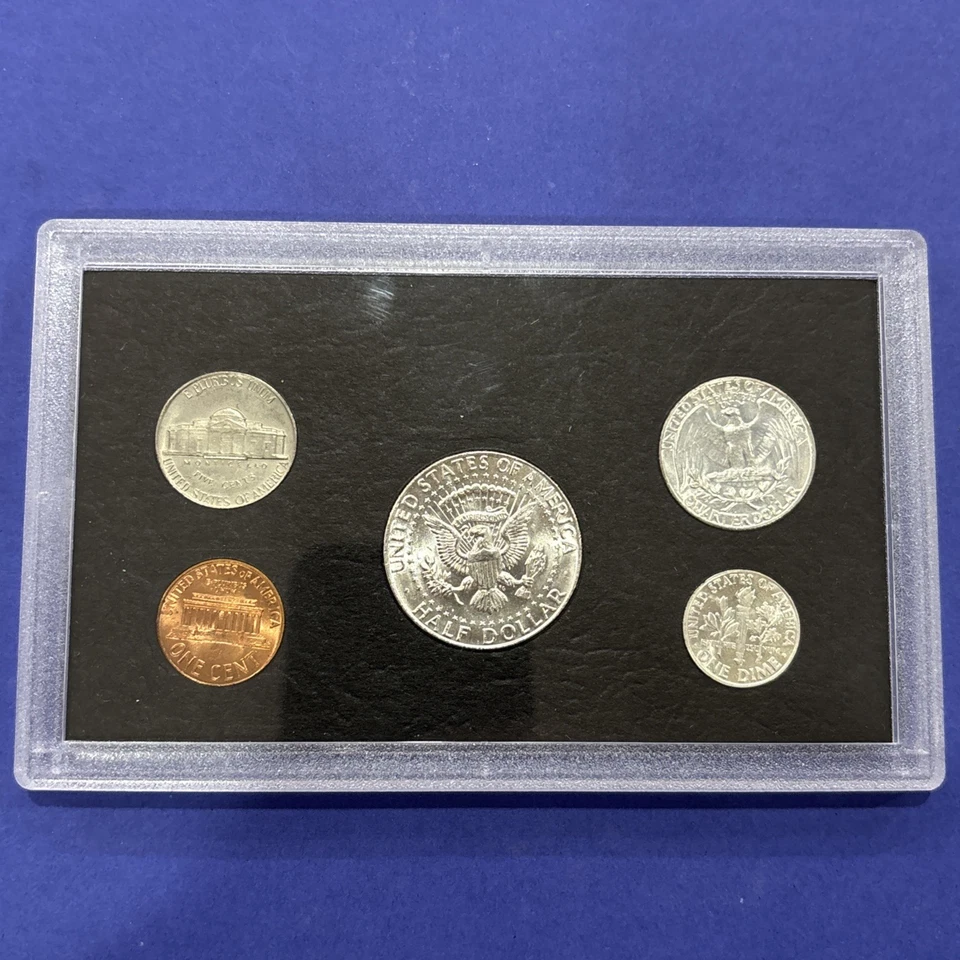 1964–P Brilliant Uncirculated US COIN SET 90% SILVER in Genuine Mint Set Case BU - Image 2 of 4