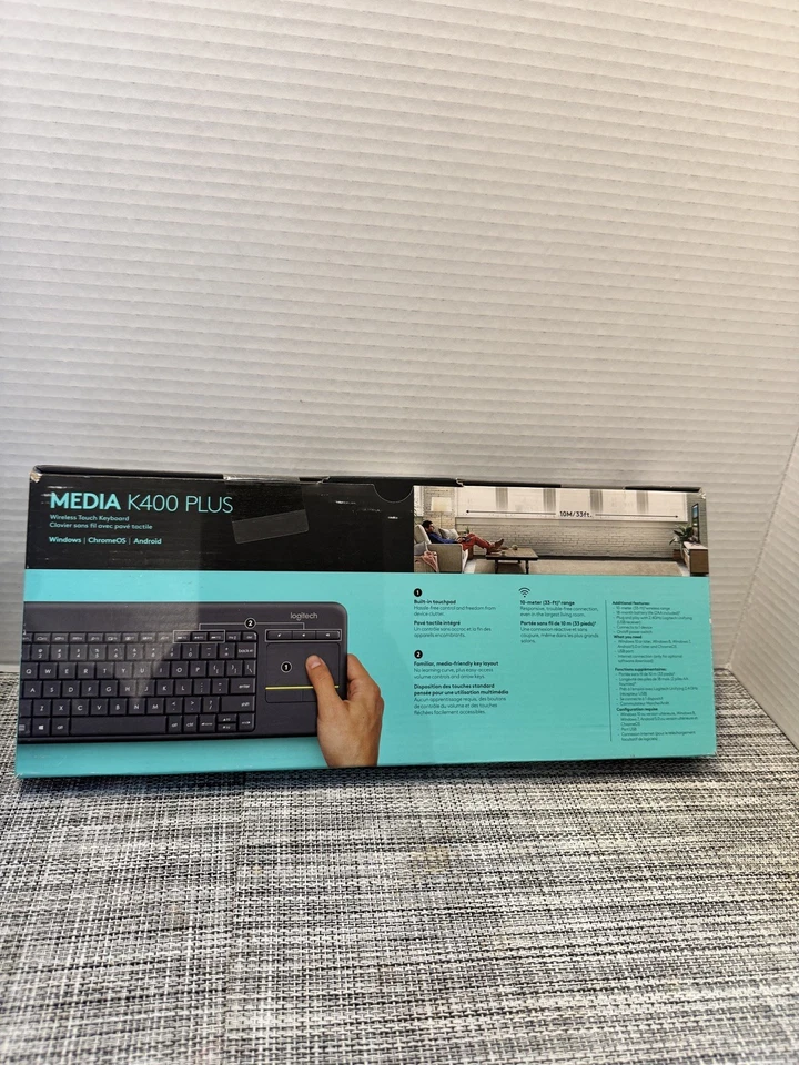 Teclado multimedia inalámbrico Logitech K400 Plus -NUEVO (Windows, Android y Chrome) Foto 3 de 3