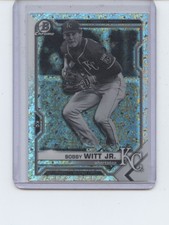 2021 Bowman Chrome Bobby Witt Jr BCP-193 Black & White Diamond Refractor Royals