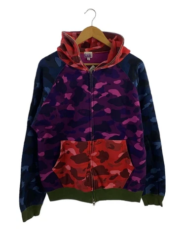 A BATHING APE (BAPE) Felpa con cappuccio zip A BATHING APE multicolore M usata