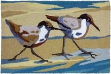 Jellybean Sand Piper Pair Accent Rug 20x30 Washable Indoor Outdoor
