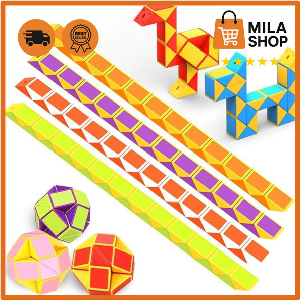 Magic Snake 24 Segmente Bunt Kindergeburtstag Mitgebsel Knobelspiel Reise Klein-image