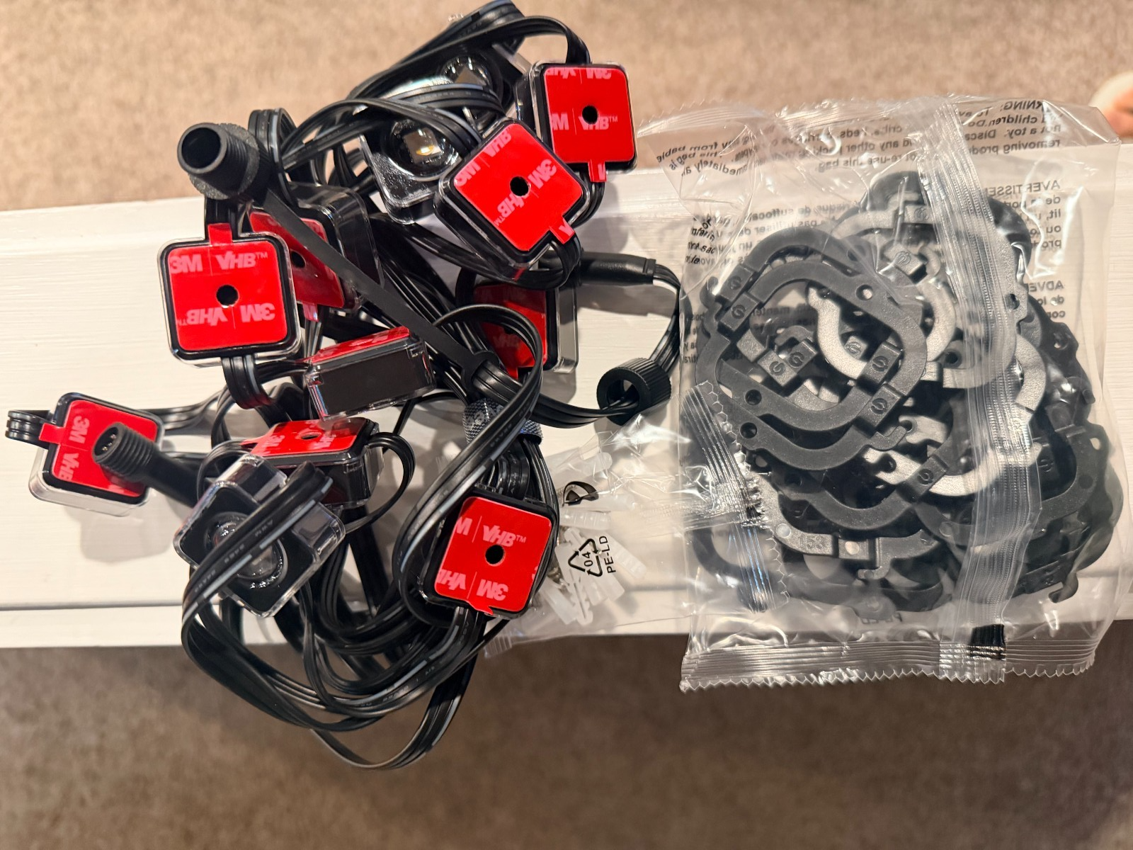 Govee 16.67ft RGBIC Black Permanent Outdoor 12 Lights Elite Wi-Fi H805A IP67 NEW