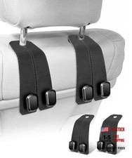 Car Hooks for Headrest, 2Pcs Seat Back Storage Hook Luxurious BLACK 2Pack