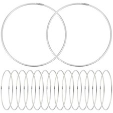 35 Pcs Metal Hoops Macrame Floral Wreath Dream Catcher Crafts Supplies