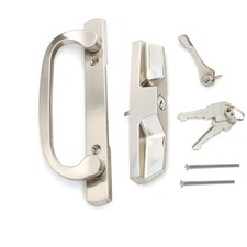 Sliding Patio Door Handle Set Active Keyed Schlage SC1 Zinc - Choose Color
