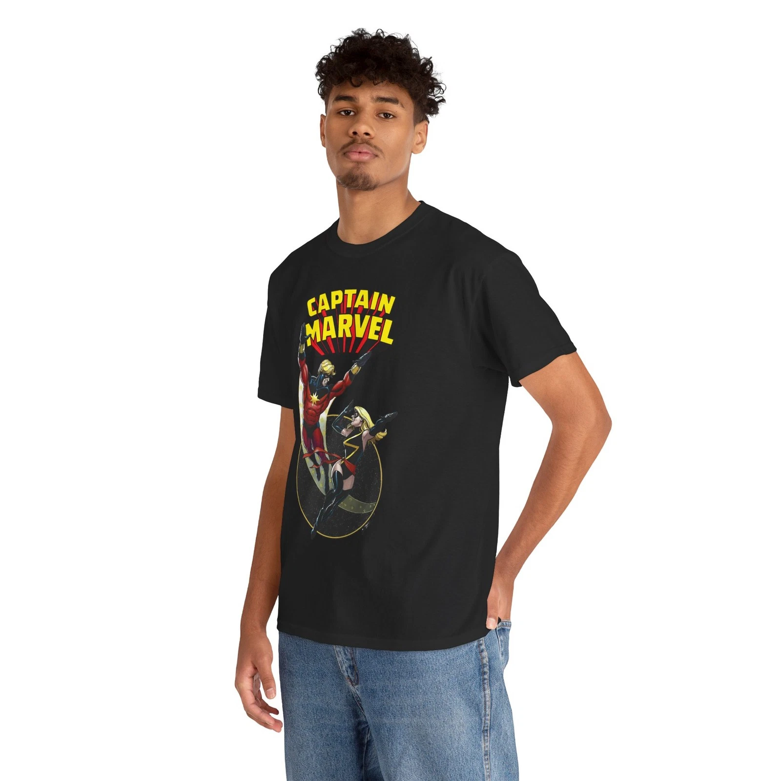 Captain Marvel T-Shirt - George Perez Art - Mar-Vell, Carol Danvers