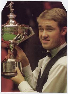 Seltene Trade Card von Stephen Hendry, Snooker 1997