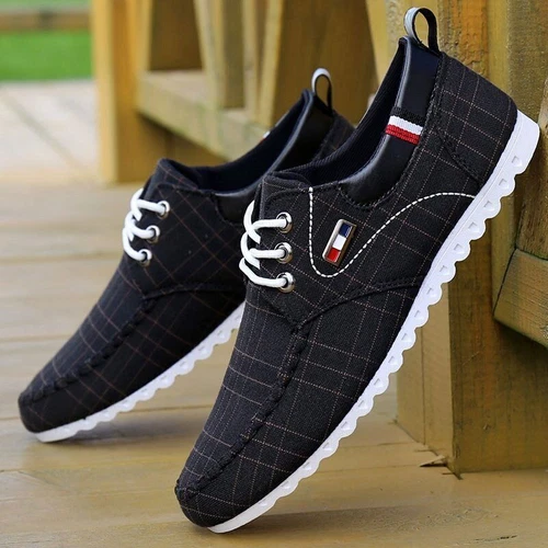 NEW Mens Walking Shoes Men Shoes Breathable Casual Canvas Men Driving Shoes Size - Picture 18 of 22