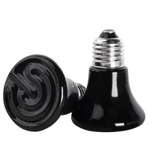 75W Mini Reptile Heat Lamp Bulb2 Pack E26/E27 BaseAC110VPet Infrared Ceramic ...