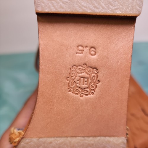 Sandale à lanières luxuriante été BaliELF femme taille 9,5 cuir marron camel fait main - Photo 7 sur 9