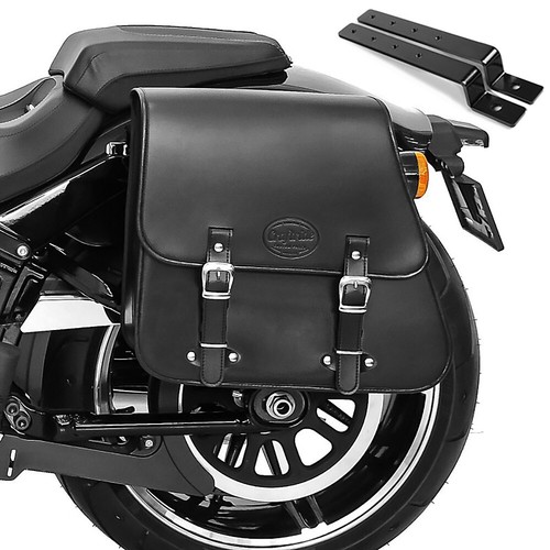 Sacoche Latérale Craftride 8L Pour Honda Shadow VT 750/600/125 - Marron, Côté Gauche