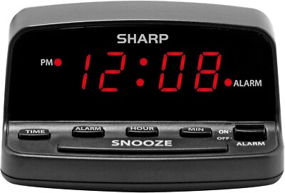 Digital Alarm Clock with Keyboard Style Controls, Battery Back-Up, Easy to Use