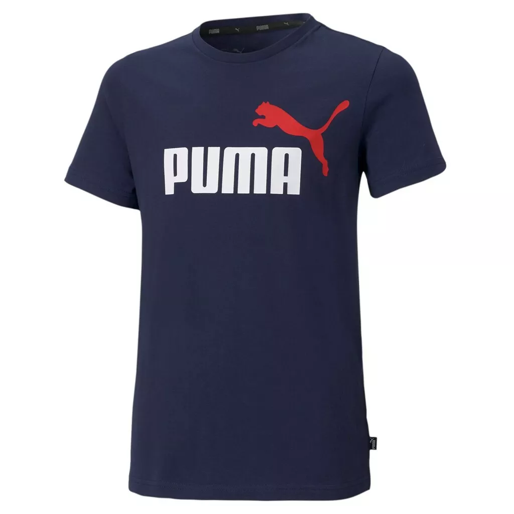 Puma Ess +2 Col Logo Tee B Boys / Boys Short Sports Shirt | eBay