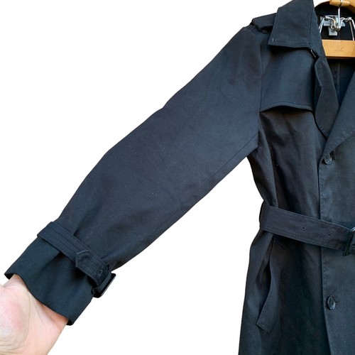 3.1 Phillip Lim Trench Coat Black Belted Button Up Women’s Size Small - Picture 3 of 11