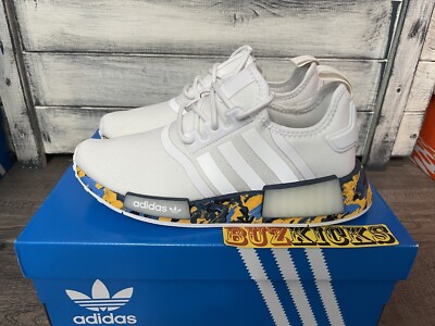 Adidas NMD_R1 White Camo Gold Blue Men's GX4466