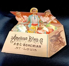 St Louis A.B.C. American Brewing Beer Bottle 3D Case Novelty Trade Card SR.A.abc