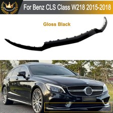 3PCS For 2015-2018 Benz W218 CLS400 CLS550 Front Bumper Lip Molding Trims Black