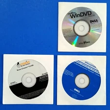 Dell OEM Software Lot Roxio Creator 9.0 DE PowerDVD WinDVD Re-installation Discs