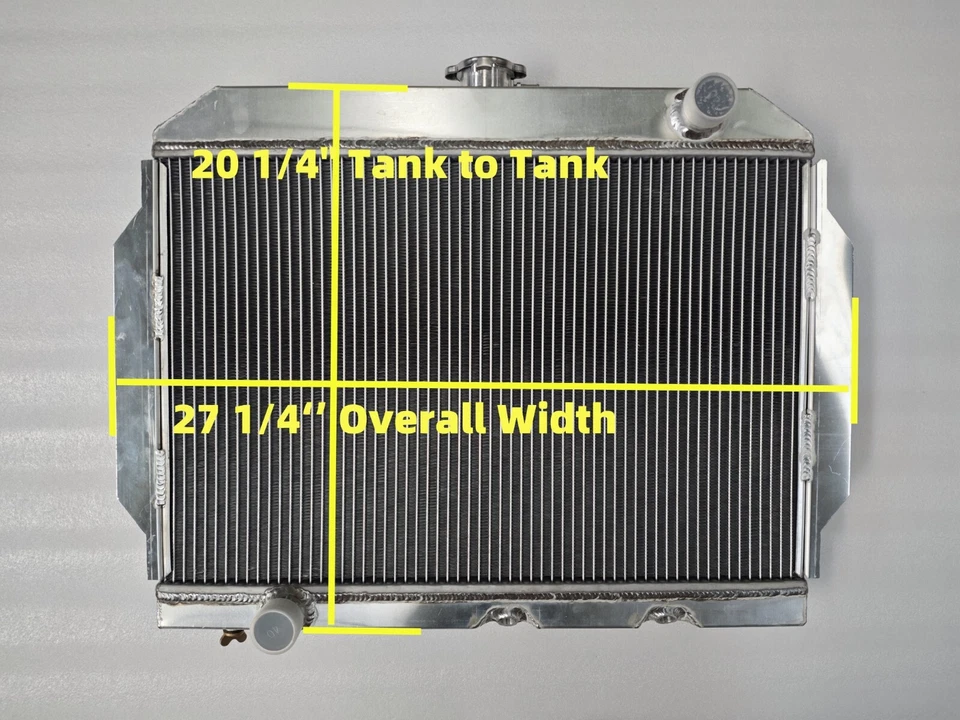 Radiador de aluminio Fit AMC American Motors Rambler/AMX/Rebel/Wagon 1958-1978 Foto 2 de 4