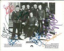 Star Trek V multi signed full cast photo