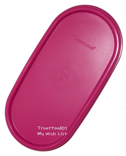 Tupperware Modular Mates Oval Replacement Seal Pink Lid 7 1/4 x 3 1/4 inch - Picture 3 of 3