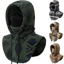 Thicken Fleece Balaclava Windproof Winter Warm Hood Ski Full Face Mask Hat Cap